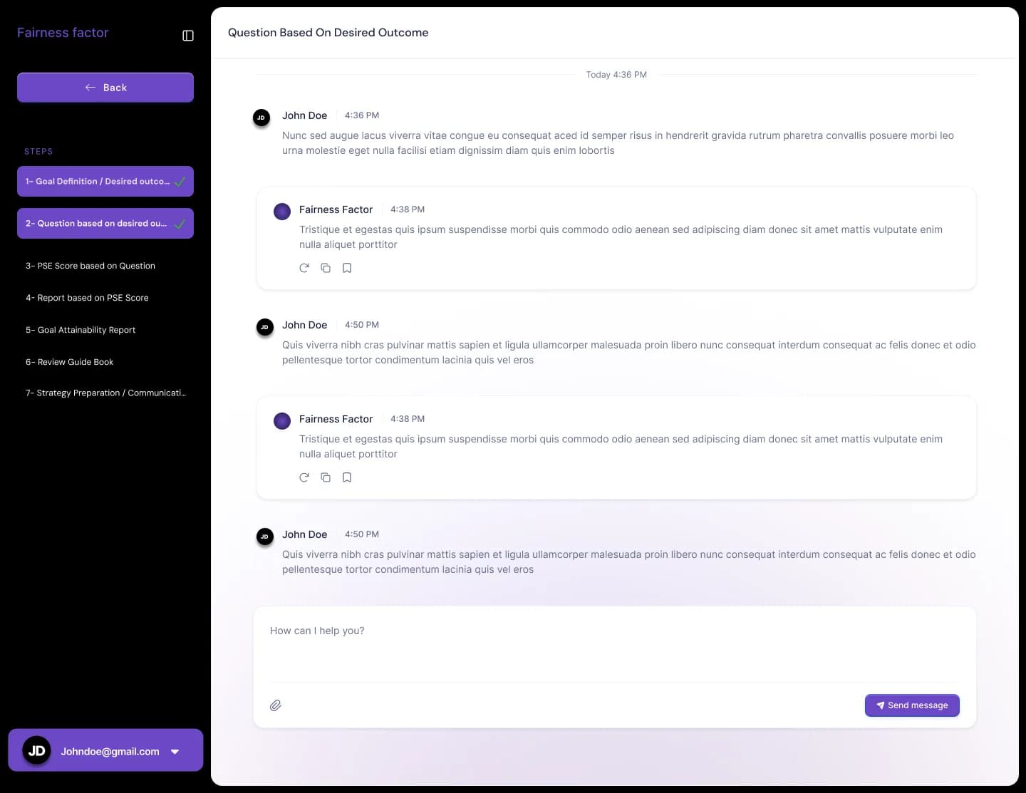 Sidekick asking the factor questions behind a chosen outcome