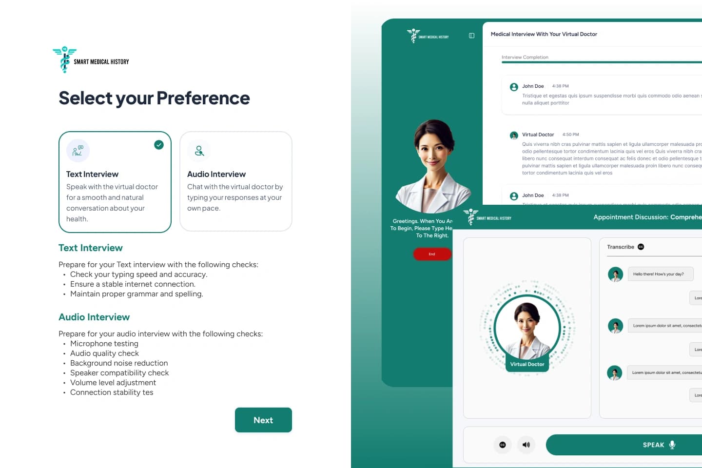 Patient chooses how to receive the verification code