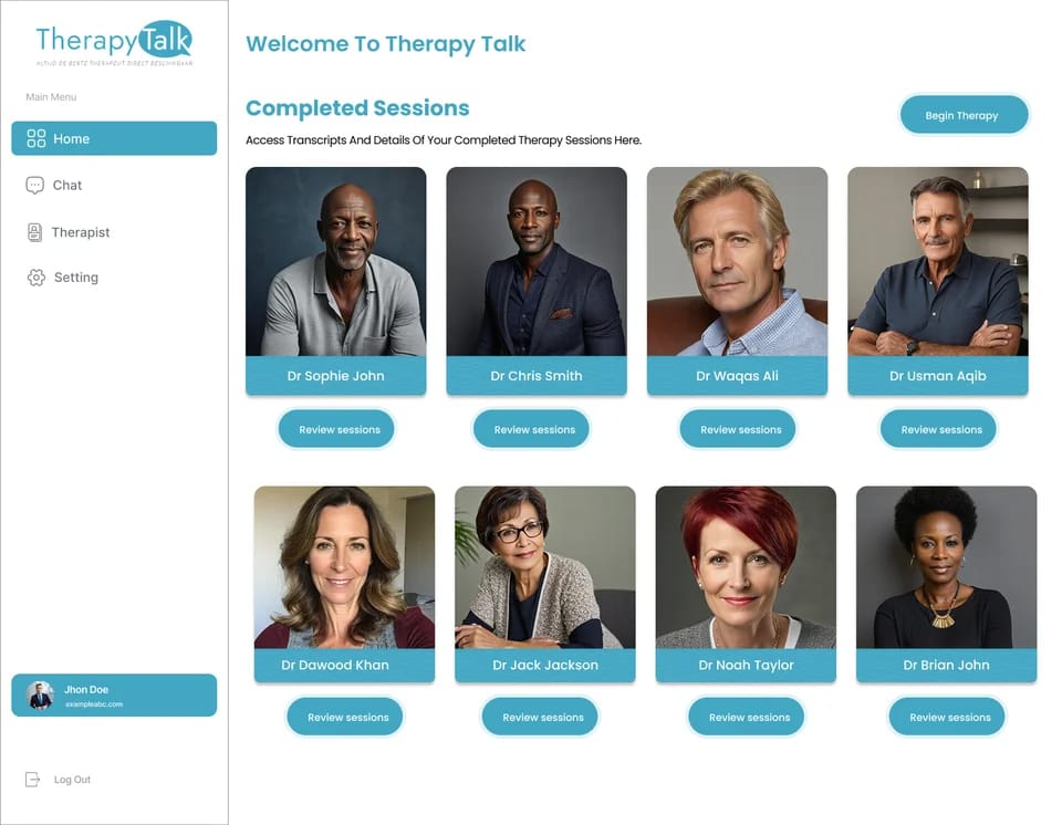 Selecting a therapeutic style from ten available options