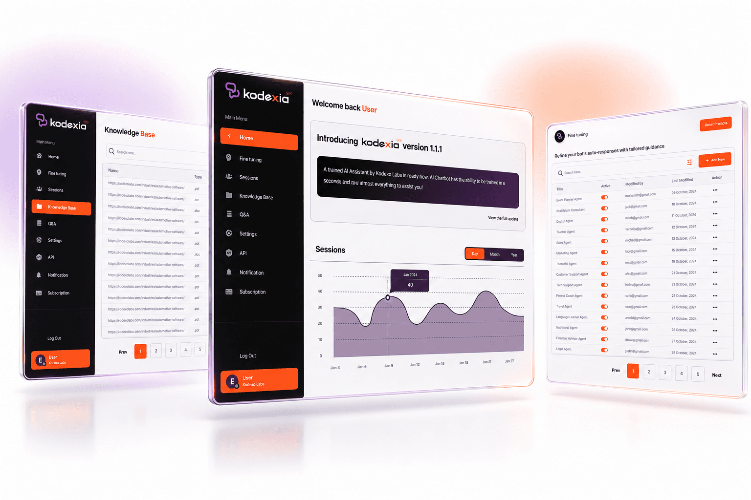 Kodexia virtual assistant in use