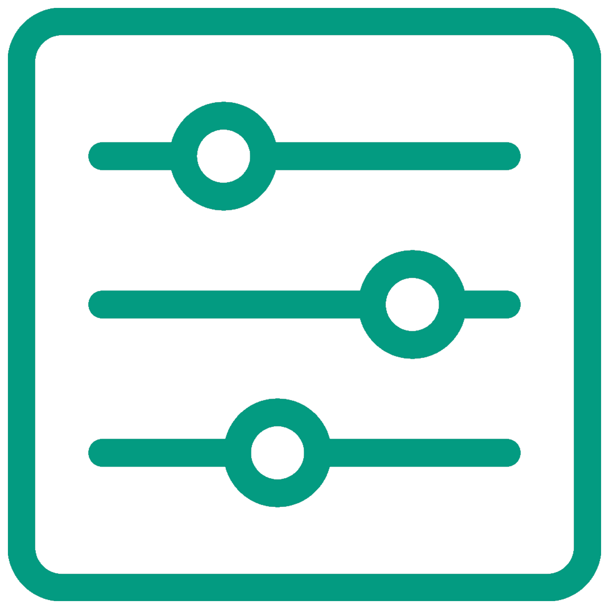 A green square featuring four circles, representing the technical expertise of an AWS data engineer.