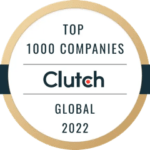 Image showcasing the prestigious "Clutch Global 2022 Top 1000 Companies" ranking