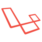 An image of the Laravel Logo, presented as a red square on a white backdrop.
