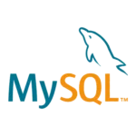 Vibrant backdrop featuring the official My SQL logo, representing the company's brand identity