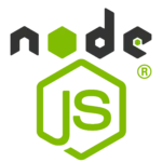 Node.js logo featuring green and black letters, representing the renowned JavaScript runtime environment. Found in the Express Expo mobile app.