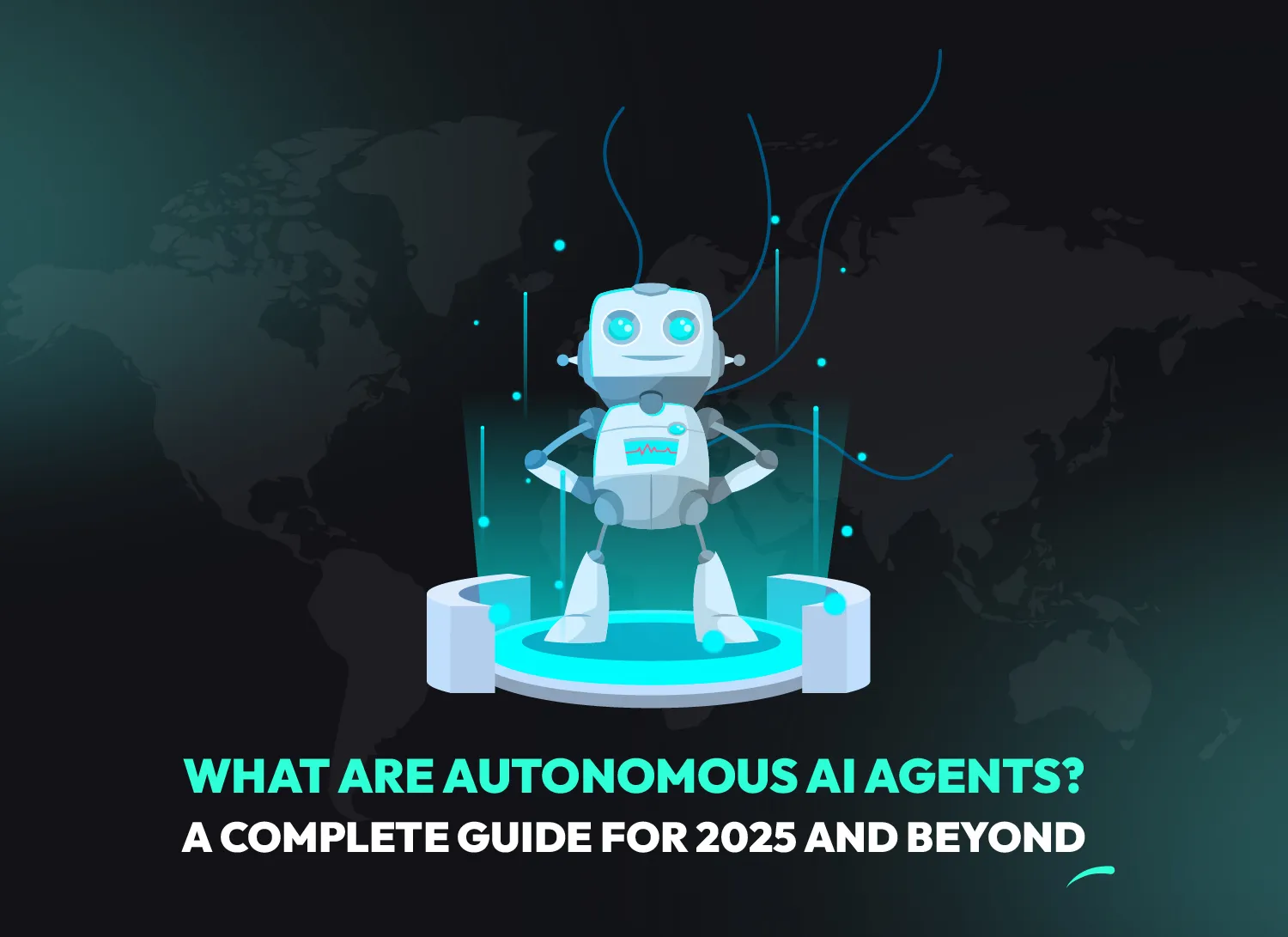 Illustration of an autonomous AI agent symbolizing the advancements and potential of AI agents in 2025.