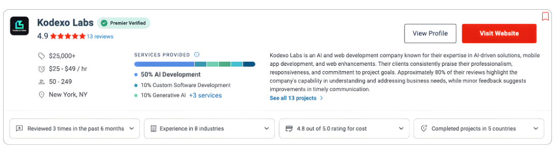 Kodexo Labs Clutch 2026