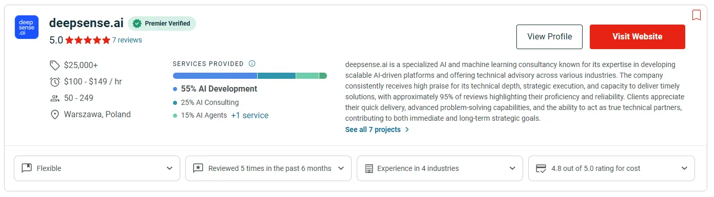 Deepsense.ai Clutch 2026