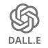 A minimalist logo for DALL.E, showcasing the brand name 'DALL.E' in a contemporary and sophisticated manner.